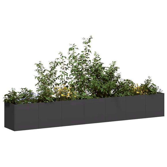 NNEVL Planter Black 280x40x40 cm Cold-rolled Steel