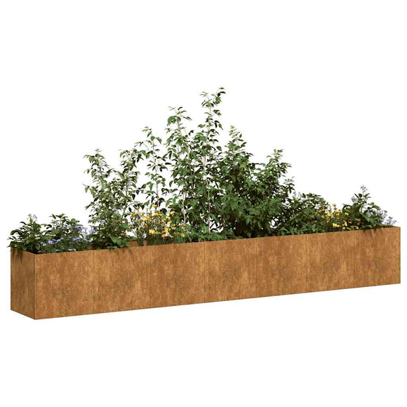 NNEVL Planter Rusty 280x40x40 cm Weathering Steel
