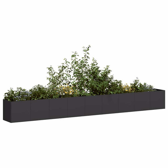 NNEVL Planter Black 360x40x40 cm Cold-rolled Steel