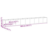 NNEVL Planter 360x40x40 cm Galvanised Steel
