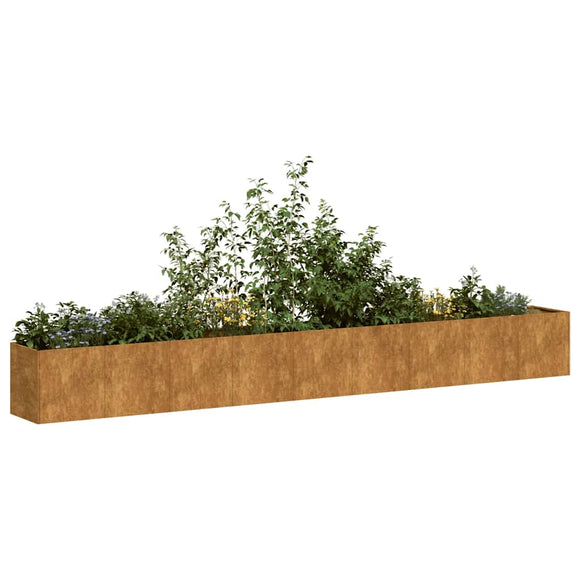 NNEVL Planter Rusty 360x40x40 cm Weathering Steel