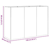 NNEVL Planter 120x40x80 cm Galvanised Steel