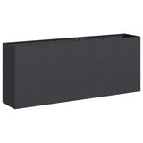 NNEVL Planter Black 200x40x80 cm Cold-rolled Steel