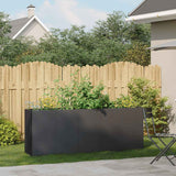 NNEVL Planter Black 200x40x80 cm Cold-rolled Steel
