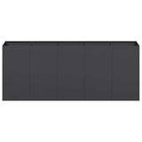 NNEVL Planter Black 200x40x80 cm Cold-rolled Steel