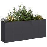 NNEVL Planter Black 200x40x80 cm Cold-rolled Steel