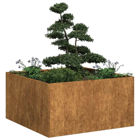 NNEVL Planter Rusty 80x80x40 cm Weathering Steel