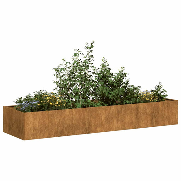 NNEVL Planter Rusty 280x80x40 cm Weathering Steel