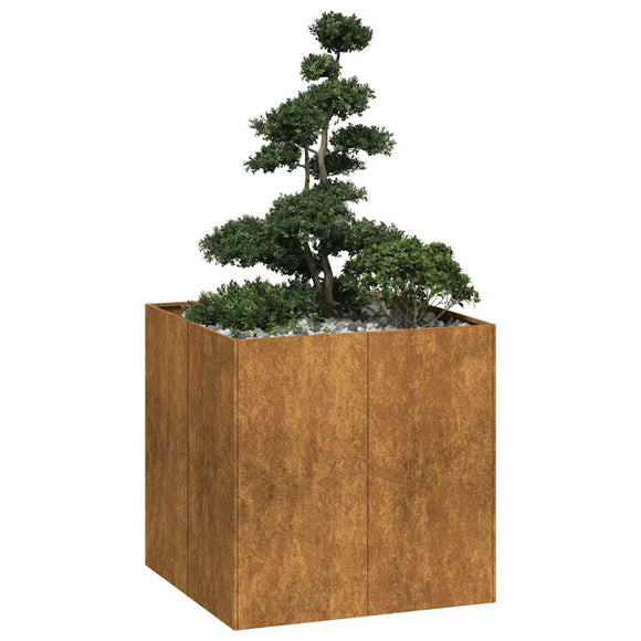 NNEVL Planter Rusty 80x80x80 cm Weathering Steel