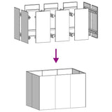 NNEVL Planter 120x80x80 cm Galvanised Steel