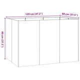 NNEVL Planter 120x80x80 cm Galvanised Steel