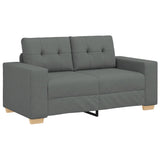 NNEVL Loveseat Sofa Dark Grey 120 cm Fabric