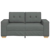 NNEVL Loveseat Sofa Dark Grey 120 cm Fabric