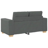 NNEVL Loveseat Sofa Dark Grey 120 cm Fabric