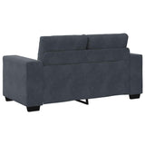 NNEVL Loveseat Sofa Dark Grey 120 cm Velvet