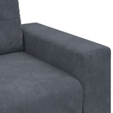 NNEVL Loveseat Sofa Dark Grey 120 cm Velvet