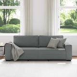 NNEVL 3-Seater Sofa Dark Grey 180 cm Fabric