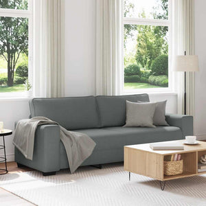 NNEVL 3-Seater Sofa Dark Grey 180 cm Fabric