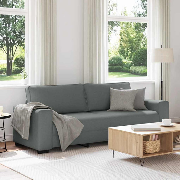 NNEVL 3-Seater Sofa Dark Grey 180 cm Fabric