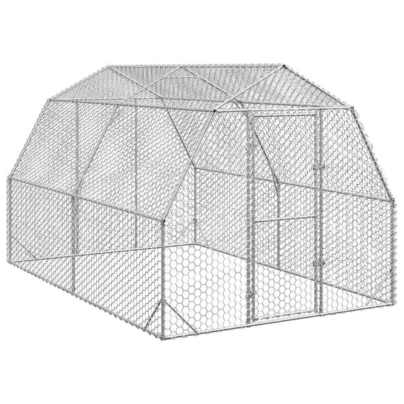 NNEVL Chicken Run 2.5x4x2.25 m Galvanised Steel