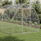 NNEVL Chicken Run 2.5x4x2.25 m Galvanised Steel