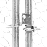 NNEVL Chicken Run 2.5x4x2.25 m Galvanised Steel