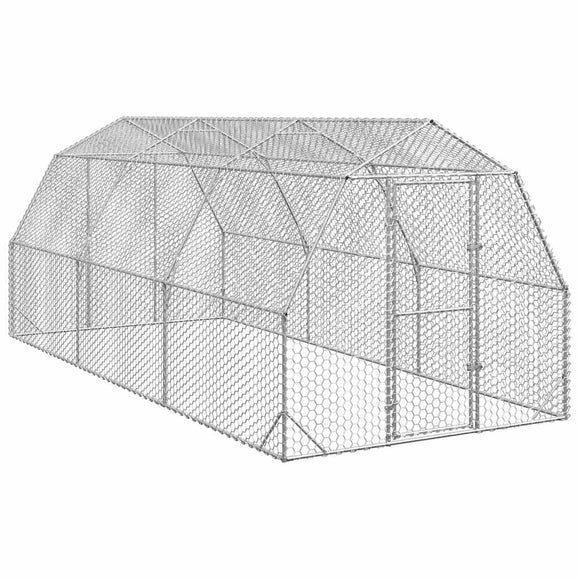 NNEVL Chicken Run 2.5x6x2.25 m Galvanised Steel