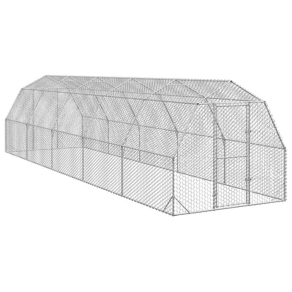 NNEVL Chicken Run 2.5x10x2.25 m Galvanised Steel