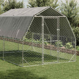 NNEVL Chicken Run with Roof 2.5x4x2.25 m Galvanised Steel