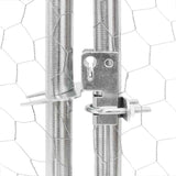 NNEVL Chicken Run with Roof 2.5x4x2.25 m Galvanised Steel