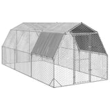 NNEVL Chicken Run with Roof 2.5x6x2.25 m Galvanised Steel