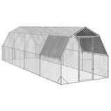 NNEVL Chicken Run with Roof 2.5x8x2.25 m Galvanised Steel