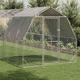 NNEVL Chicken Run with Roof 2.5x8x2.25 m Galvanised Steel
