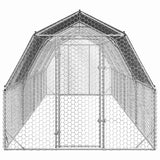 NNEVL Chicken Run with Roof 2.5x8x2.25 m Galvanised Steel