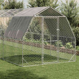 NNEVL Chicken Run with Roof 2.5x10x2.25 m Galvanised Steel