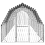 NNEVL Chicken Run with Roof 2.5x10x2.25 m Galvanised Steel