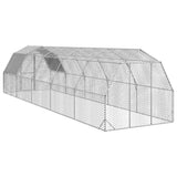 NNEVL Chicken Run with Roof 2.5x10x2.25 m Galvanised Steel