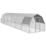 NNEVL Chicken Run with Roof 2.5x12x2.25 m Galvanised Steel