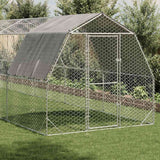 NNEVL Chicken Run with Roof 2.5x12x2.25 m Galvanised Steel