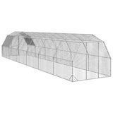 NNEVL Chicken Run with Roof 2.5x12x2.25 m Galvanised Steel