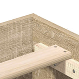 NNEVL Bed Frame No Mattress Sonoma Oak 135x190 cm Engineered Wood