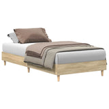 NNEVL Bed Frame No Mattress Sonoma Oak 90x190 cm Engineered Wood