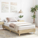 NNEVL Bed Frame No Mattress Sonoma Oak 90x190 cm Engineered Wood