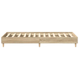 NNEVL Bed Frame No Mattress Sonoma Oak 90x190 cm Engineered Wood