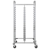 NNEVL Tray Trolley with 32 GN Containers 75x55x162.5 cm Stainless Steel
