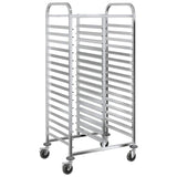 NNEVL Tray Trolley with 32 GN Containers 75x55x162.5 cm Stainless Steel
