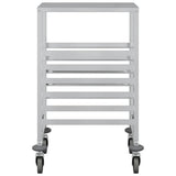 NNEVL Tray Trolley with 6 GN Containers 39x55x87 cm Stainless Steel