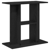 NNEVL Aquarium Stand Black Oak 60x30x60 cm Engineered Wood