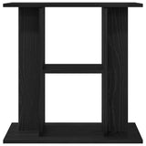 NNEVL Aquarium Stand Black Oak 60x30x60 cm Engineered Wood