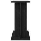 NNEVL Aquarium Stand Black Oak 60x30x60 cm Engineered Wood